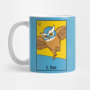 El Buho // Mexican Luchador Owl Loteria Card Mug